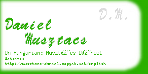 daniel musztacs business card